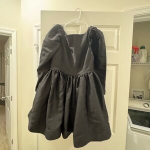 Selkie Black Midi Dress